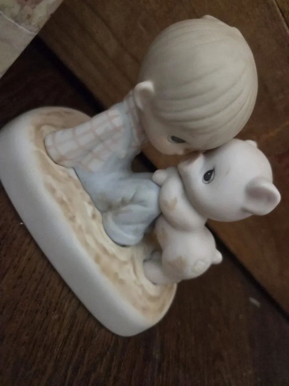 Vtg Precious Moments “We're In It Together” E-9259 Enesco 1982 Boy With Piggy